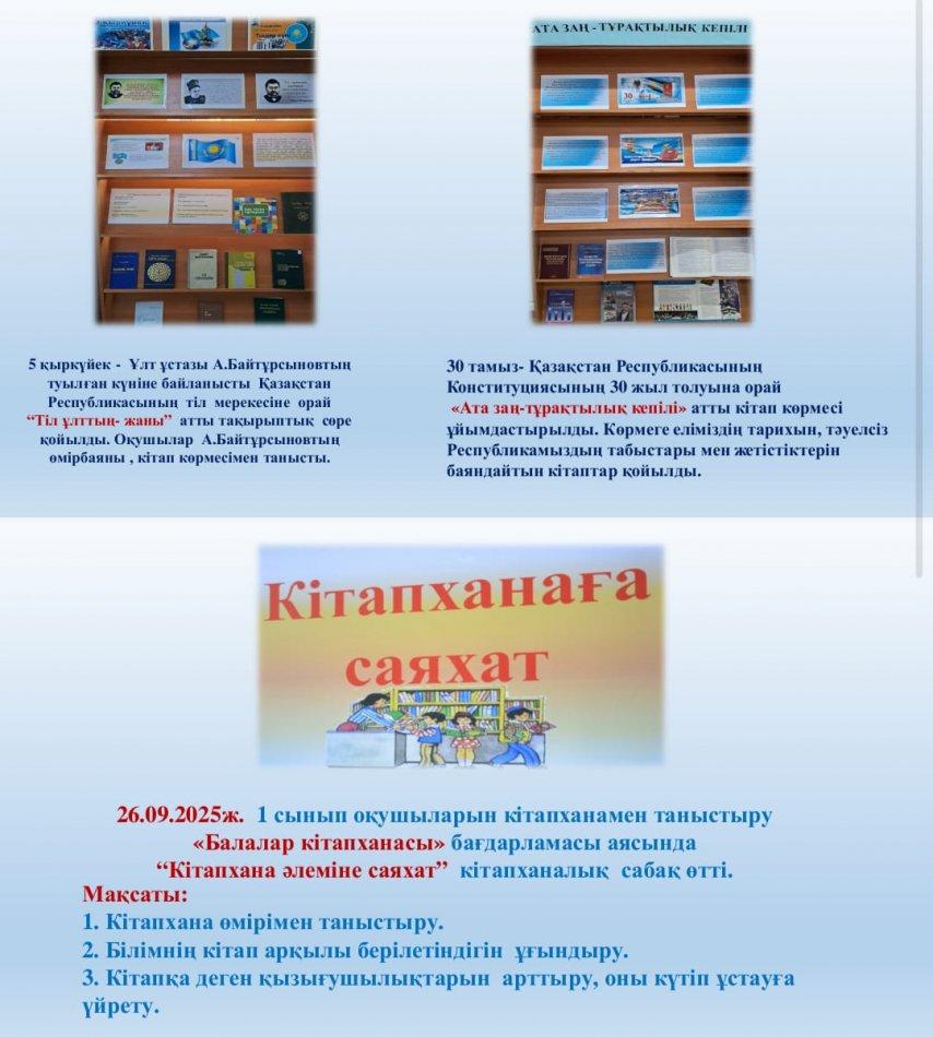 "Оқуға құштар мектеп" жобасы аясында
